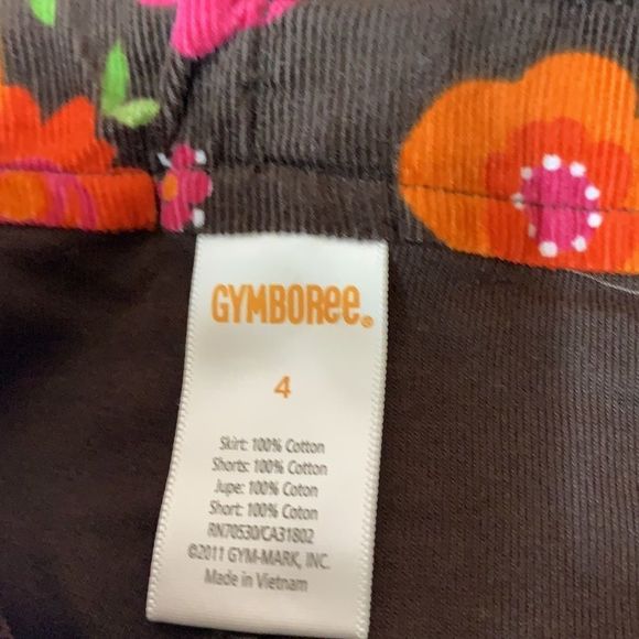 Sz4 Gymboree Brown Floral Print Skorts - Picture 5 of 6